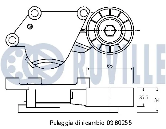 542109 Ruville Ролик натяжителя ременя агрегатів