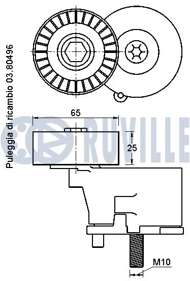 542306 Ruville Натяжна планка поліклинового ременя