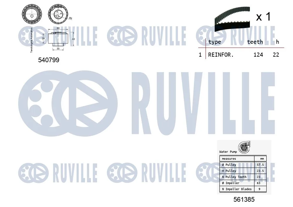 5500342 Ruville Ремінь двигуна