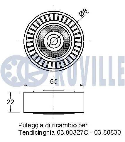 541523 Ruville Ролик приводного ременя, паразитний