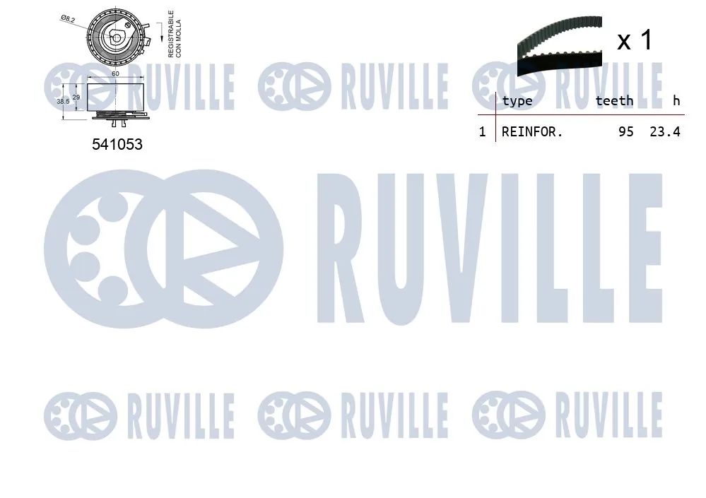 550119 Ruville Ремінь ГРМ, комплект