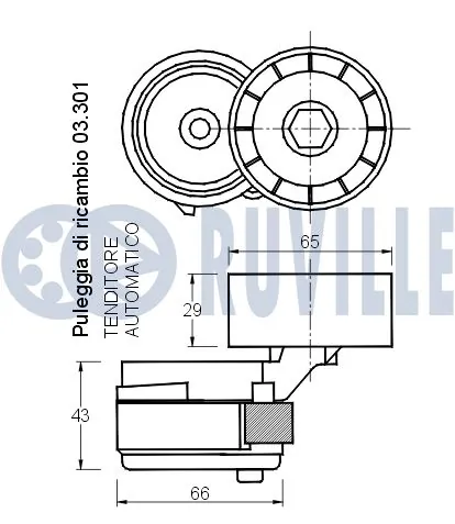 541658 Ruville Ролик натяжителя ременя агрегатів