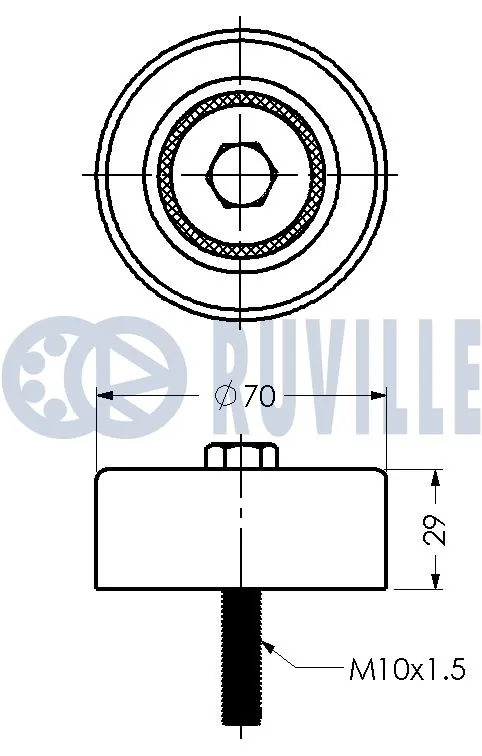 Натяжний ролик Chrysler 252872C000 ціна, від 18.05 USD
