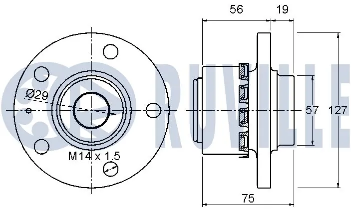 Маточина колеса передня Skoda Roomster мінівен (5J7) (2006 - 2015) ціна, від 43.05 USD