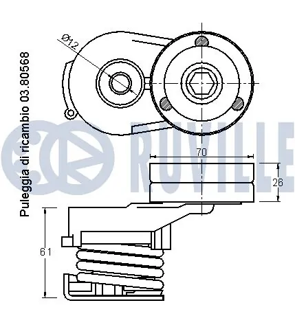 Натяжний ролик Opel 897264513 ціна, від 9.92 USD