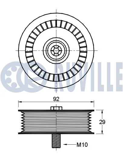 541663 Ruville Ролик приводного ременя, паразитний