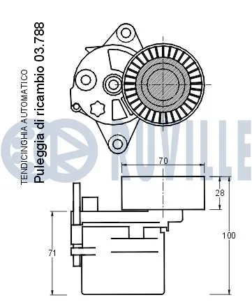 540752 Ruville Ролик натяжителя ременя агрегатів