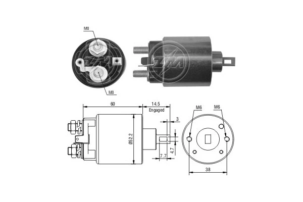 Втягуюче реле стартера SS4047P AS/Auto Storm