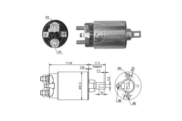 Втягуюче реле стартера SS5135S AS/Auto Storm