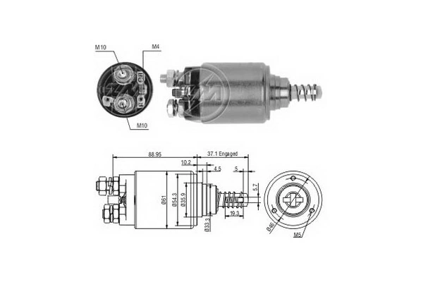 Втягуюче реле стартера A0001529310 Mercedes