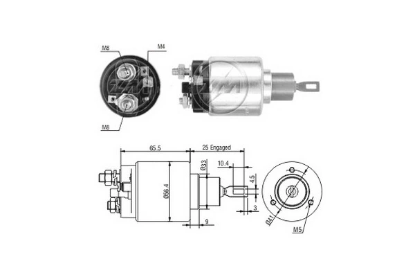 A0011522110 Mercedes Тягове реле стартера