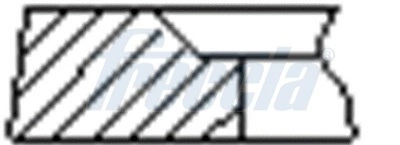 FR10500900 Freccia Кільця поршневі на 1 циліндр, STD.