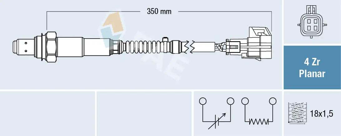 Лямбдазонд, датчик кисню до каталізатора Mitsubishi 12573936 ціна, від 100.64 USD