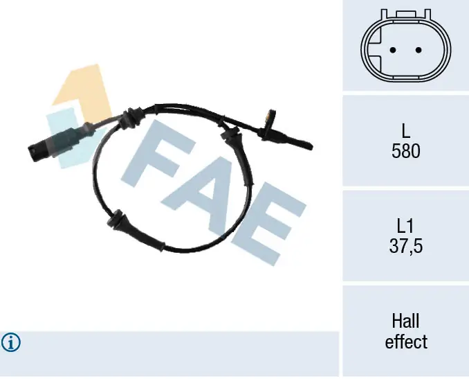 Датчик АБС (ABS) задній 95510414 Peugeot/Citroen