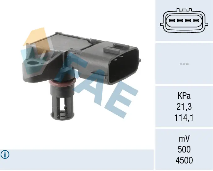 MAP сенсор Smart FORTWO купе (451) (2007 - 2026) ціна, від 39.37 USD