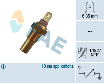Купити Датчик температури охолоджуючої рідини Ford Fiesta Mk2 FBD