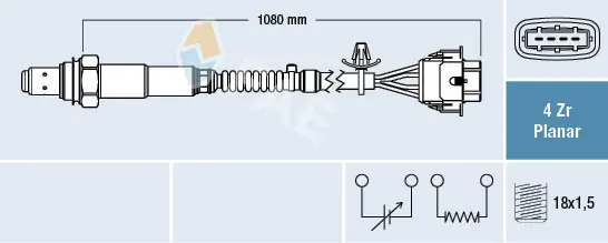 Лямбда зонд, датчик кисню до каталізатора Bosch 258006280