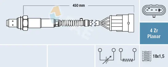 Лямбда датчик кисню Iveco 46762182 ціна, від 58.25 USD