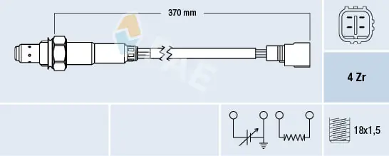 Купити 258005070 Bosch Лямбда зонд, датчик кисню