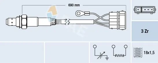 Лямбда-датчик Magneti Marelli OSM069