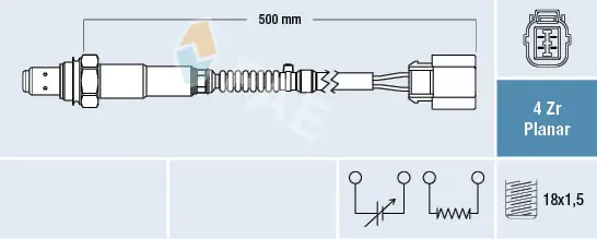 Лямбдазонд, датчик кисню до каталізатора Bosch 258005184 ціна, від 54.14 USD
