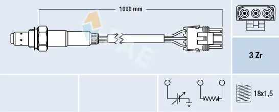 Купити Лямбда-зонд Opel Omega A 16, 17, 19