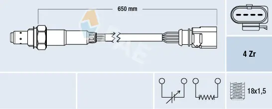 Лямбда-зонд, датчик кисню після каталізатора 3L906003 AND