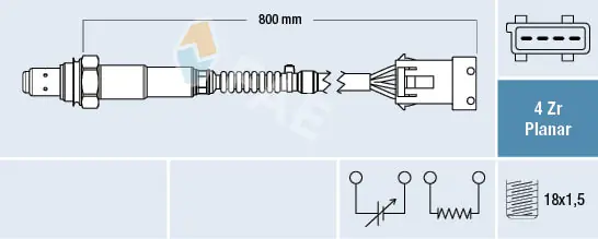 Лямбдазонд, датчик кисню до каталізатора Bosch 258006199 ціна, від 64.42 USD
