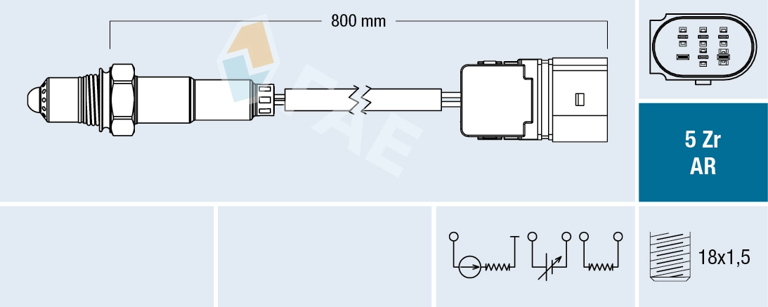 258007326 Bosch Лямбдазонд, датчик кисню до каталізатора, лівий
