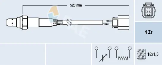258005184 Bosch Лямбдазонд, датчик кисню до каталізатора