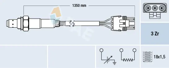 Купити 855302 General Motors Лямбдазонд, датчик кисню до каталізатора