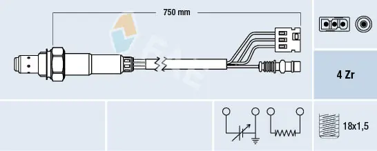 258003314 Bosch Лямбдазонд, датчик кисню до каталізатора