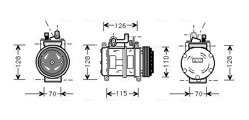 Компресор кондиціонера 8385908 Mercedes
