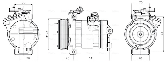 Купити 55111401AF Chrysler Компресор кліматичної установки