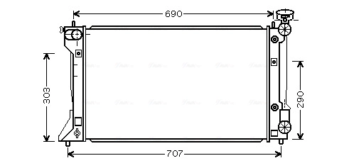 Радіатор основний Koyo PL011669 ціна, від 106.64 USD