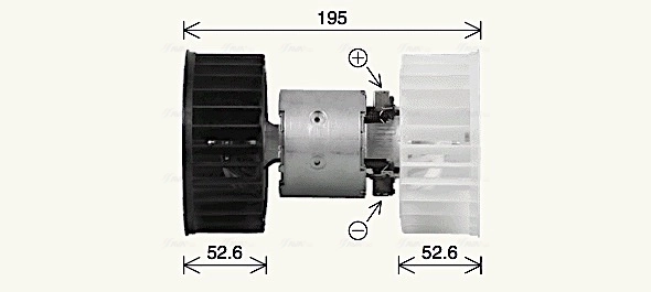 Вентилятора пічки BW8610AVA AVA