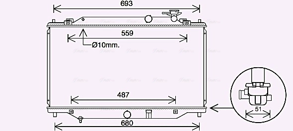 Купити 45D1081 Polcar Радіатор двигуна