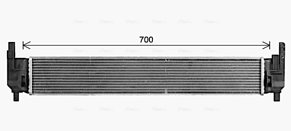 VN2420 AVA Радіатор охолодження двигуна, додатковий