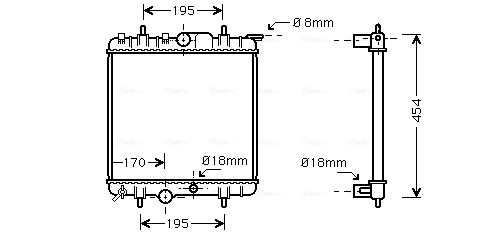 Купити 571008A1 Polcar Радіатор двигуна