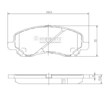 CJ1544 Toko cars Передні гальмівні колодки