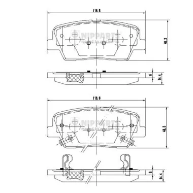 Задні гальмівні колодки Kraft 6014626 ціна, від 16.84 USD