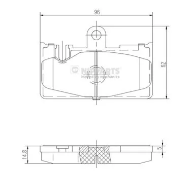 BPR112C ADG Колодки гальмівні задні, дискові