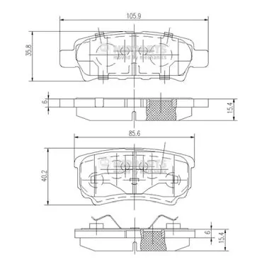 Задні дискові колодки Racer RDB1686