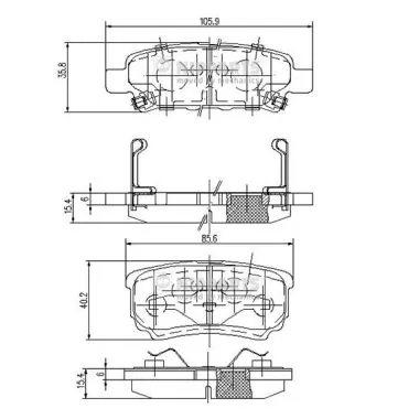 RDB1686 Racer Колодки гальмівні задні, дискові