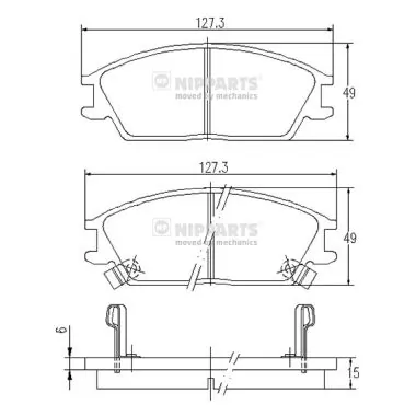 Передні тормозні колодки 1623053680 Peugeot/Citroen