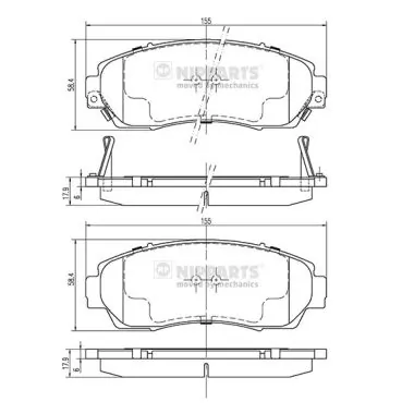 Тормозні колодки Toko cars T2111067