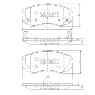 Тормозні колодки Hyundai Tucson I