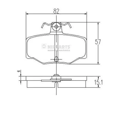 MP3206 Mintye Колодки гальмівні задні, дискові