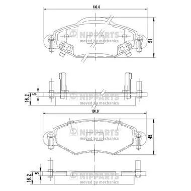 Передні тормозні колодки MP3583 Mintye