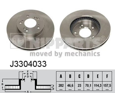 Диск гальмівний передній Tangun R51013